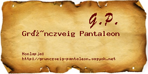 Grünczveig Pantaleon névjegykártya