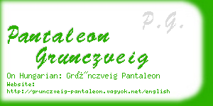 pantaleon grunczveig business card